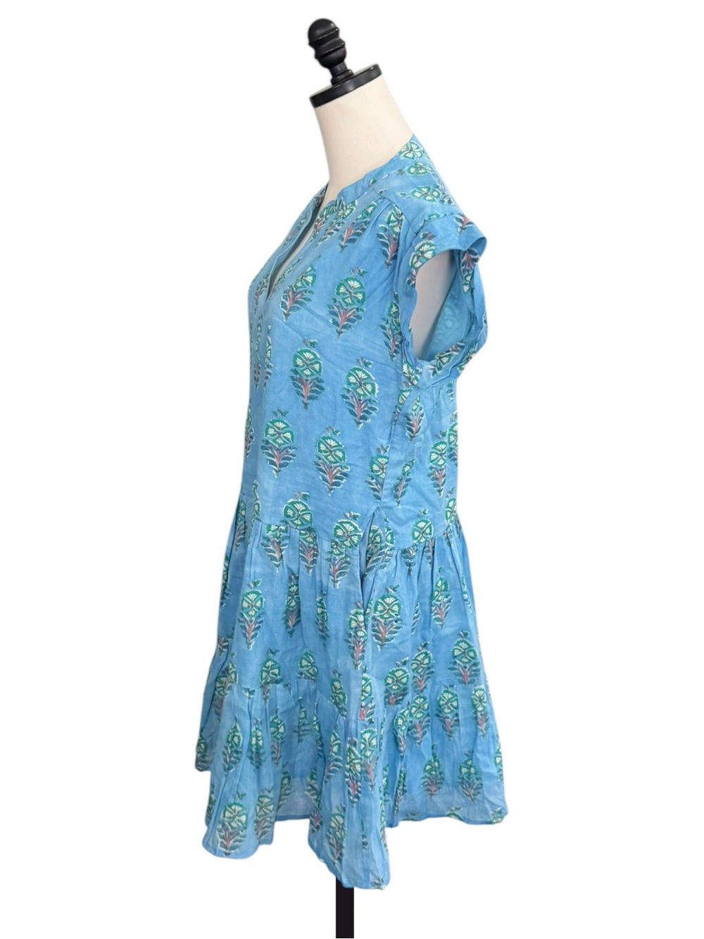 Oliphant Roll Sleeve Dress in Blue | MEDIUM - Picture 3 of 9
